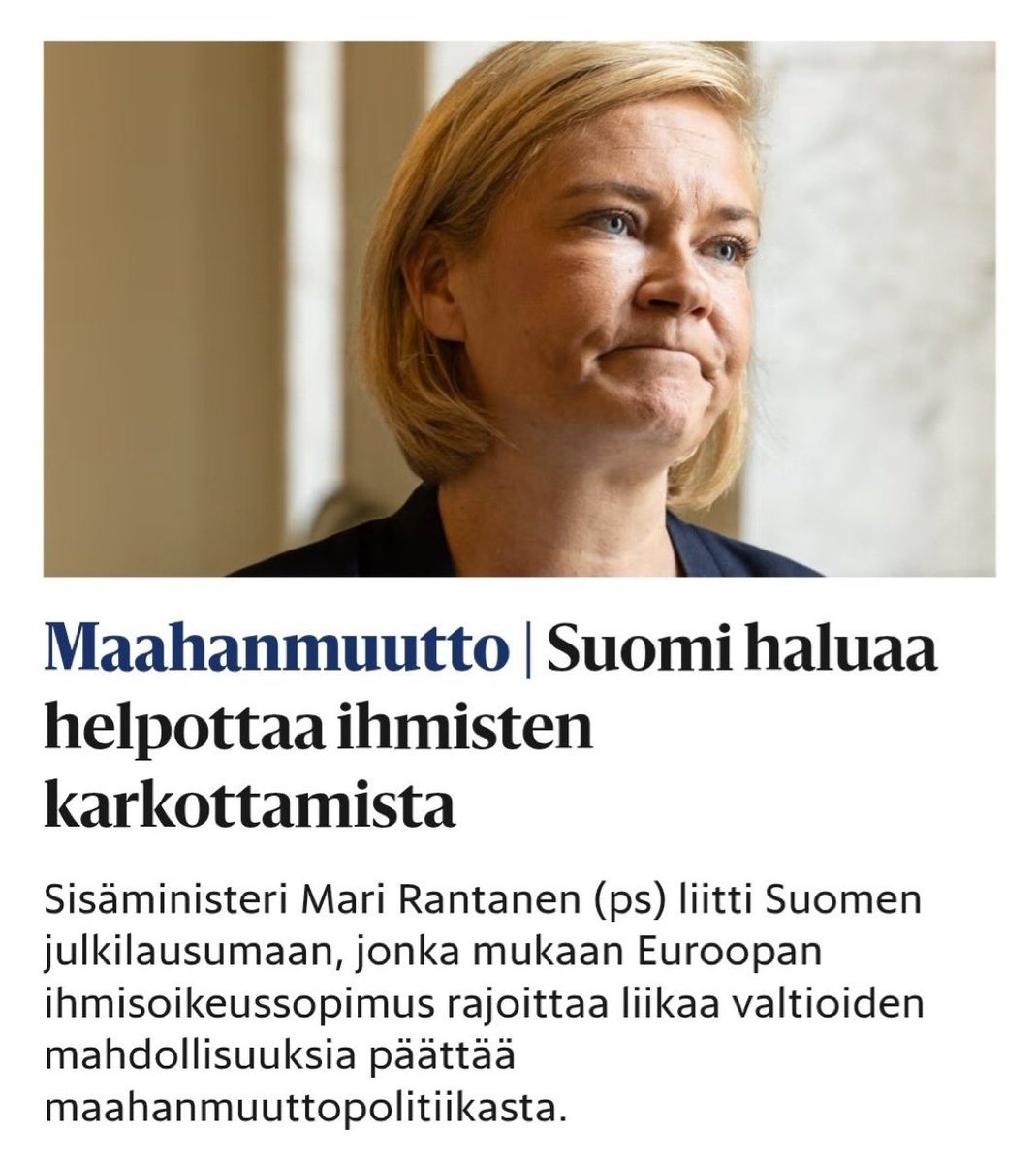 SFjder's tweet image. Taas hyvä päätös. #maahanmuutto