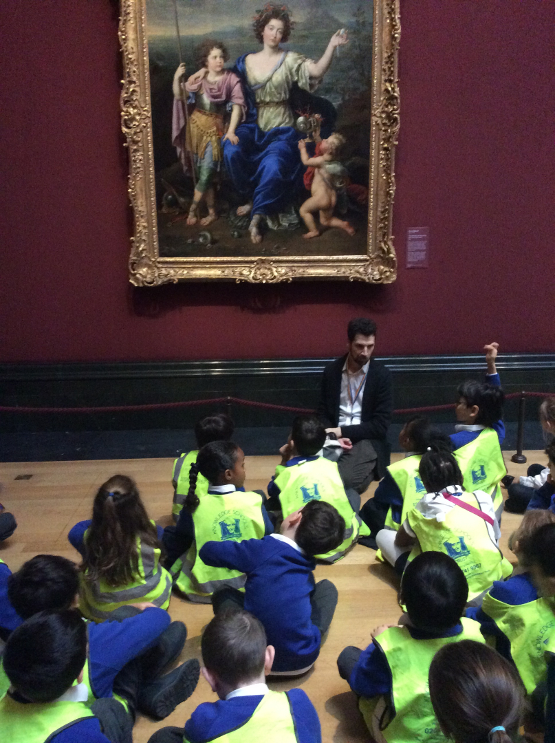 ECFSprimary's tweet image. This week, Year 3 attended the National Gallery's 'Talking Paintings Guided Tour'. They explored three different paintings, focusing on materials, techniques and processes used.