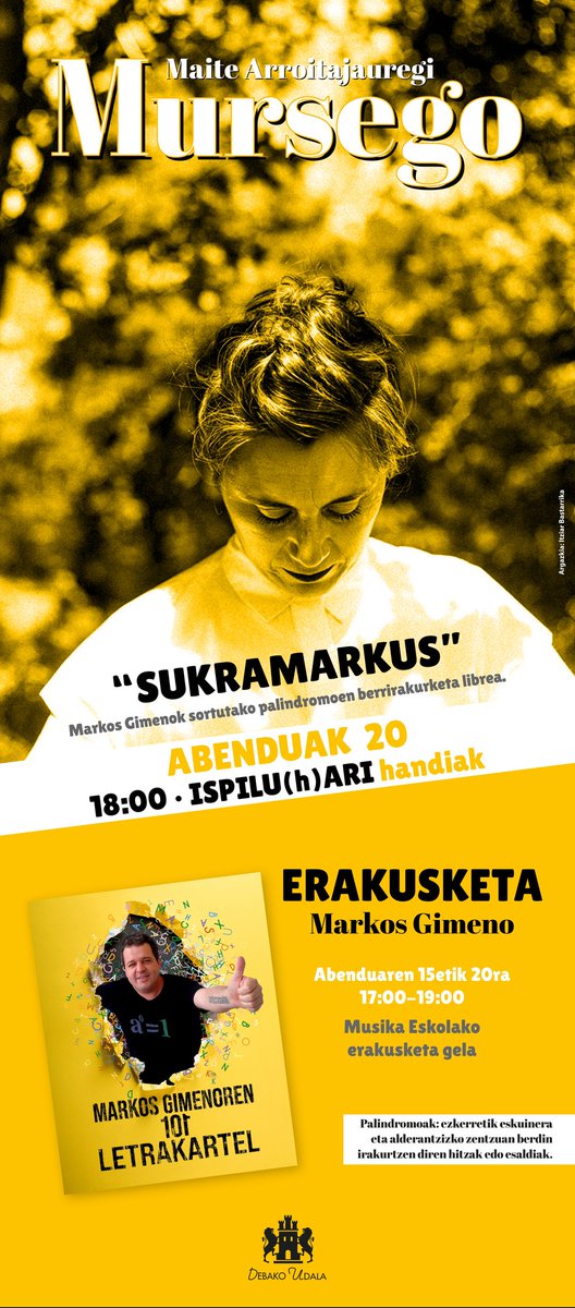 🗣️Deba acoge la exposición Markos Gimenoren Karteletrak, un homenaje colectivo a la creatividad y al juego del lenguaje.

Noticia👉labur.eus/c3360eor

#deba #debakoudala