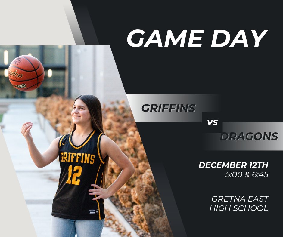 Friday night hoops 🏀

🆚️ Gretna Dragons
⏰️ JV @ 5:00/Varsity @ 6:45
📍 Gretna East High School
📺 youtube.com/@gretnalive419…