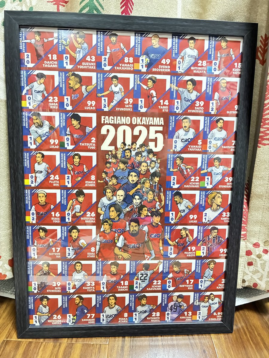 印刷して、額に入れたけど、何処に飾ろう😅 しばらくは、すぐに見える