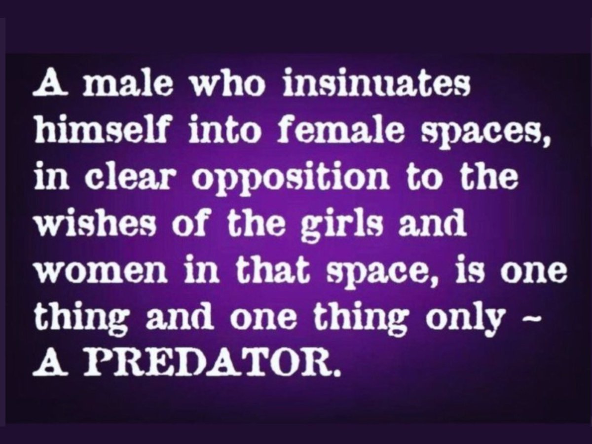 GwynnSkylar's tweet image. The only men we're labeling predators are the ones that are going in women's spaces.
Shut the fuck up.