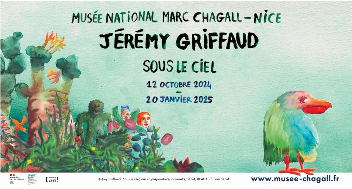 Immersivepoint's tweet photo. 🌿 À Nice, découvrez Sous le ciel, l’installation immersive de Jérémy Griffaud : aquarelles numérisées, 3D, réalité virtuelle et univers végétal psychédélique. 

📍 Musée National Marc Chagall, Nice
📅 Jusqu’au 20 janvier 2026

#expoimmersive #aquarelle #jeremygriffaud https://t.co/ZefbShW9Fr