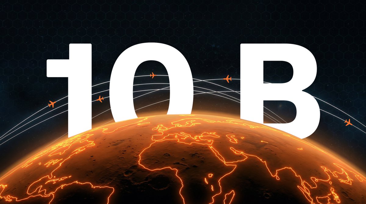 Global air traffic is projected to hit 10B passengers in 2026 🌏

The vast majority of those passengers = flights tracked by Wingbits contributors.

The demand is real. The network is growing 7x faster than competitors.