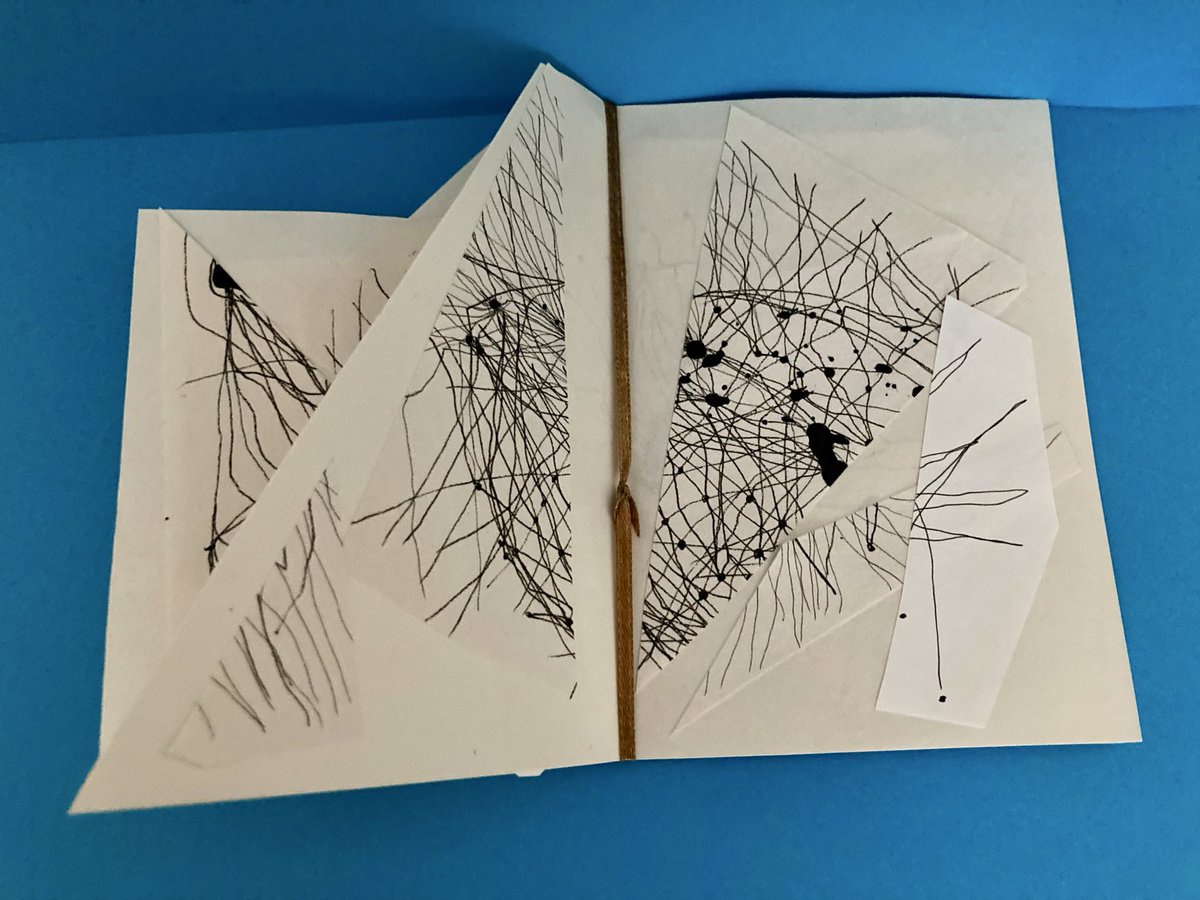 norrieart's tweet photo. “Mapping a space between spaces” - New #fridayzine made from cut-ups of 3 older drawings • Pen &amp; tusch on sketchpaper, 15x11 cm🔖 (one-copy)

#zine #zines #micropress #vispo https://t.co/MRhdtj5Hpk