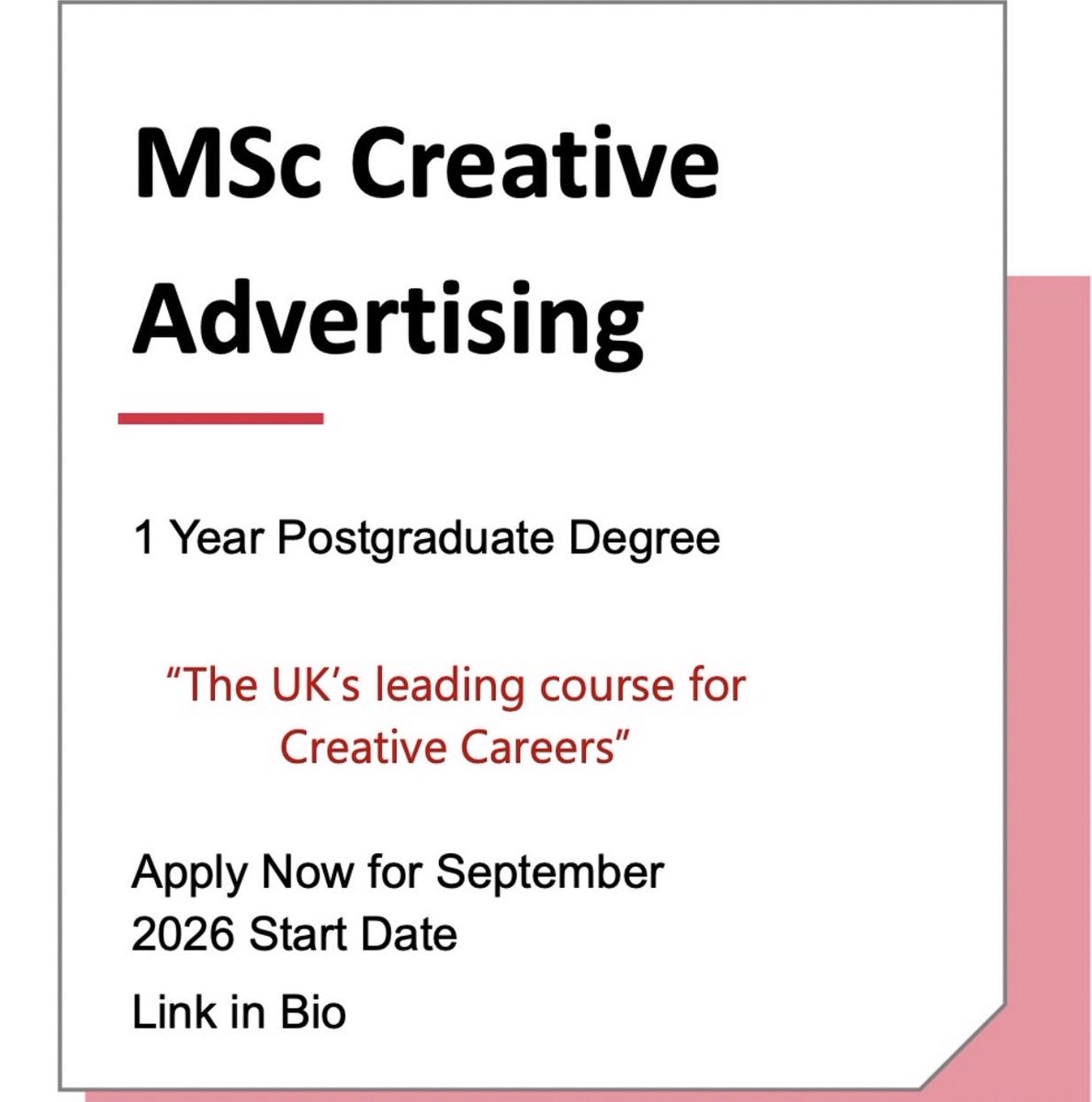 MSc CREATIVE ADVERTISING tweet media