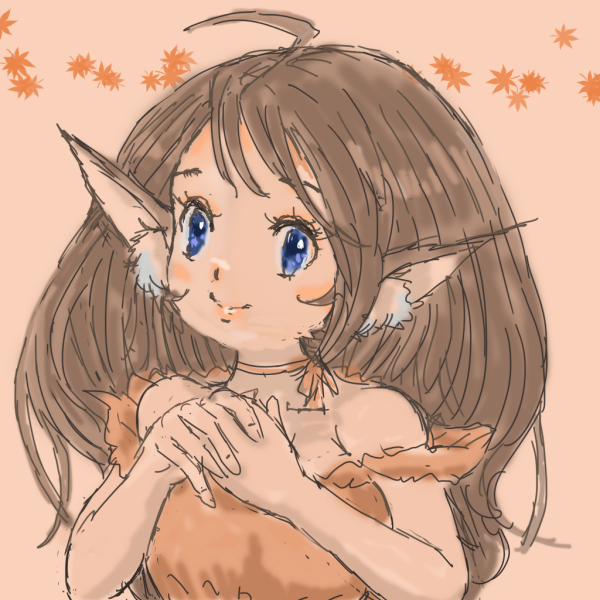 「きょうのけもむー(ろりっこけもむー)」|とろろ（星尾 登路郎）＠昭和の古狸のイラスト