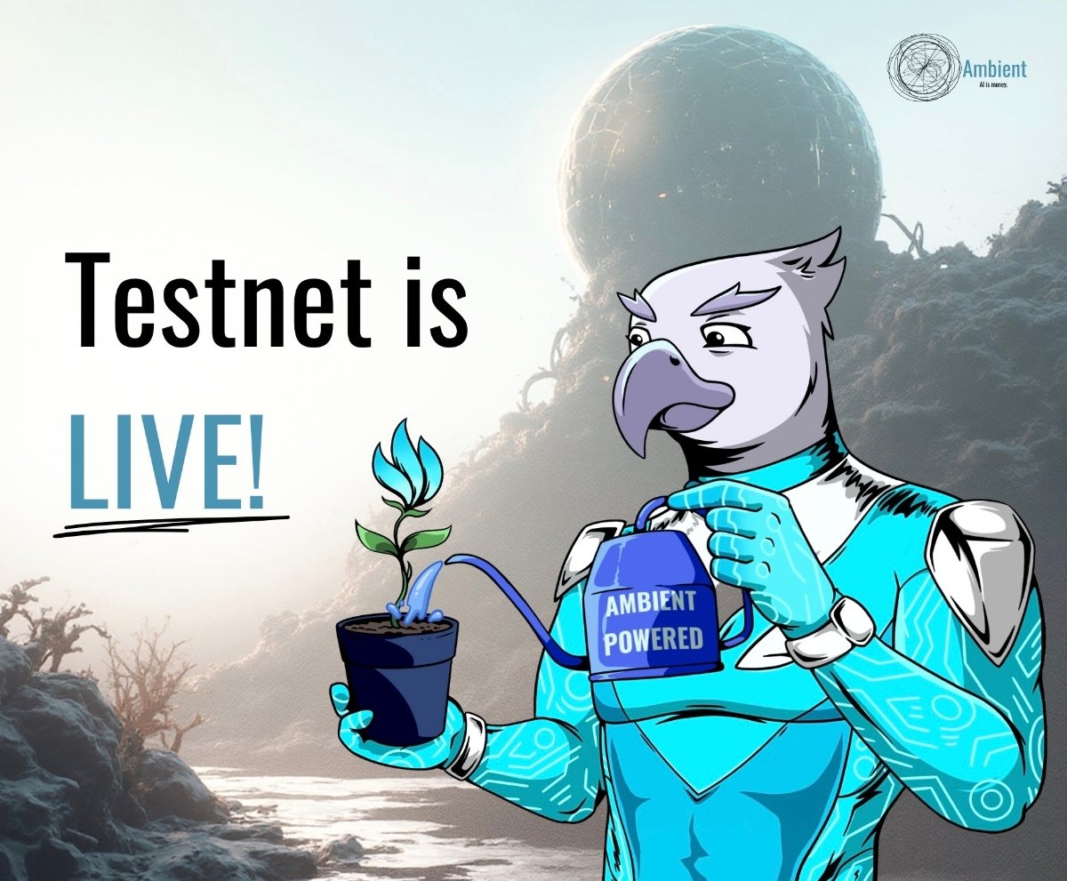 ambient_xyz Testnet just went live Ambient is a new L1 that's powering AI.  I did a few interactions on the Testnet and really love it Will be dropping  regular contents and