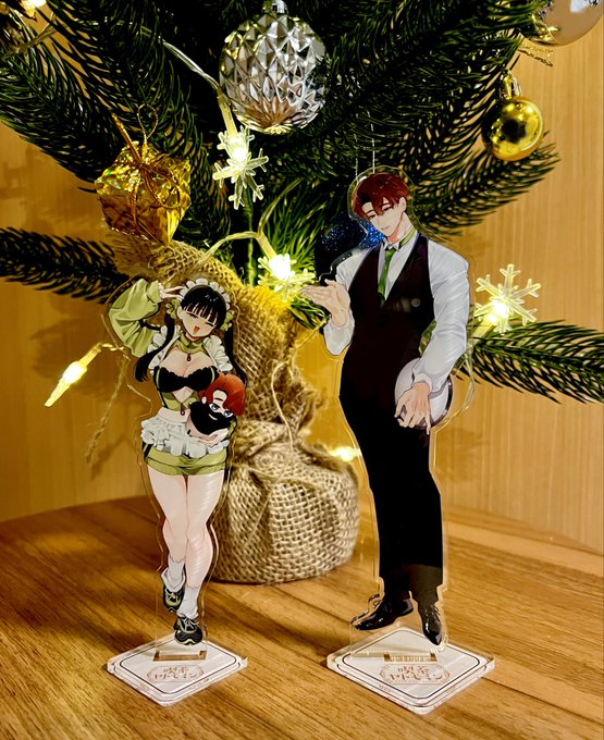 アクスタ、担当様のご提案で男女の体格差がしっかり出る仕様で作って頂きました 良き