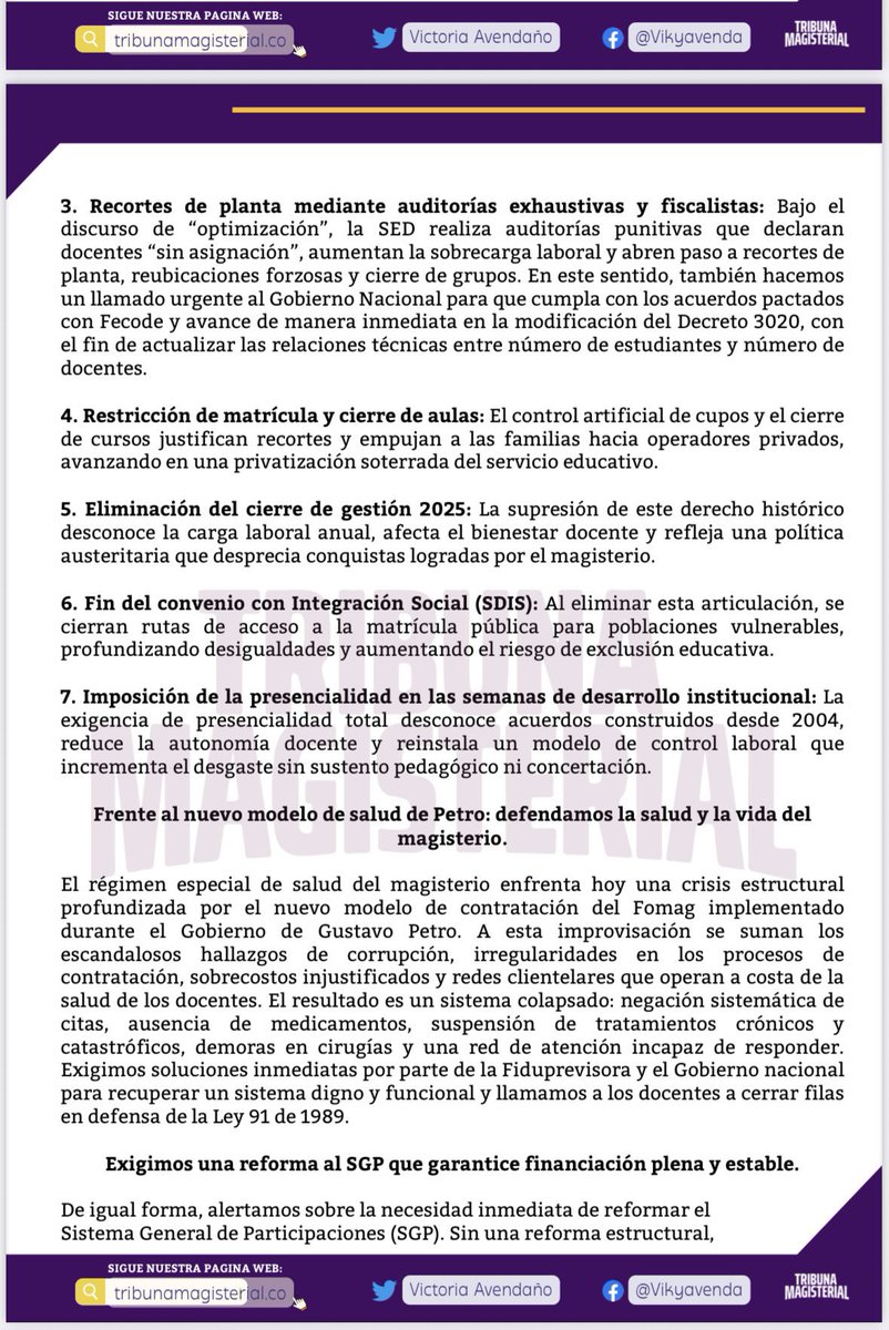 gustavotrianasu's tweet photo. El alcalde de Bogotá @CarlosFGalan y la @Educacionbogota deben respetar los derechos laborales y sindicales del magisterio. El sindicalismo y los trabajadores son fundamentales en el desarrollo de la nación y una manifestación de lo democrático y alternativo. @TribunaMagister https://t.co/U2w0Vn8M3K