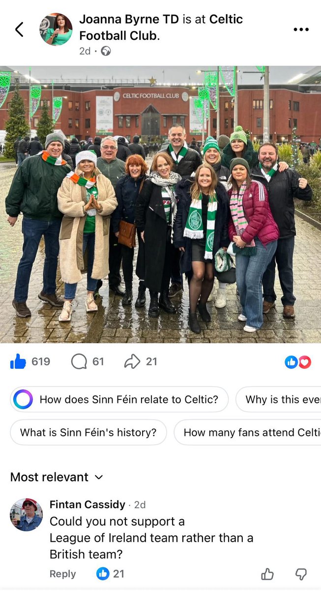 If you’re going to go after a TD for not supporting the League of Ireland, my advice would be to choose someone other than *checks notes* the chairperson of Drogheda United.