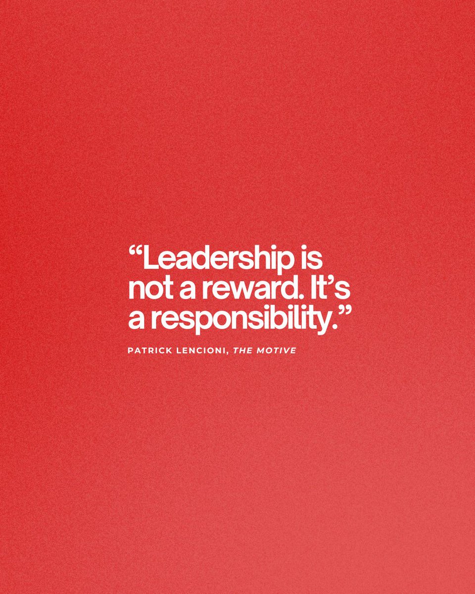 Leadership isn’t a reward.
It’s a responsibility.
Great leaders choose service over status.