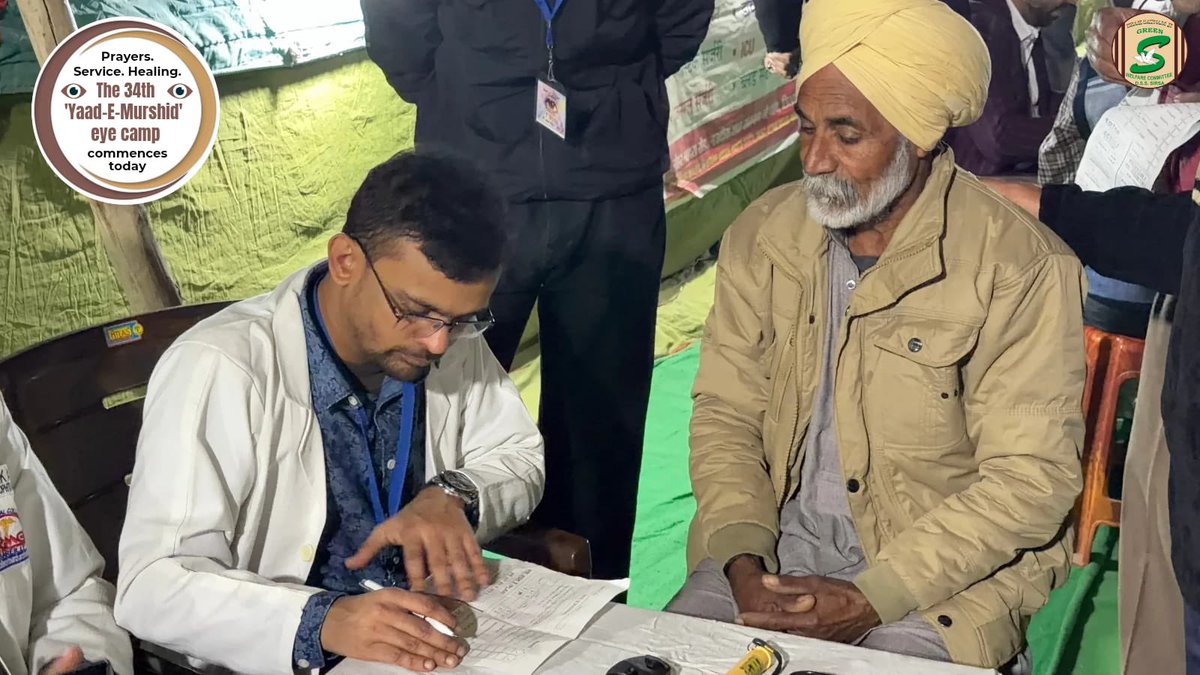 GreenSwelfares's tweet photo. Premium treatment, elite care — so each ailing patient may fare fair.
Each eye, a precious jewel — let it behold life in its full.
Presenting glimpses from Day 1 of the 34th ‘Yaad-E-Murshid’ Free Mega Eye Camp —
where service meets compassion, and care meets devotion.

#RamRahim #GurmeetRamRahim #EyeCare #eyecheckup