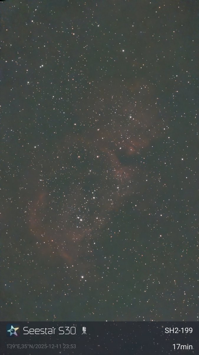 starwatcher2022's tweet photo. SEESTAR S30 胎児星雲,ハート星雲
2025.12.11

#DWARFLAB #SEESTAR https://t.co/lq52HEYy6r