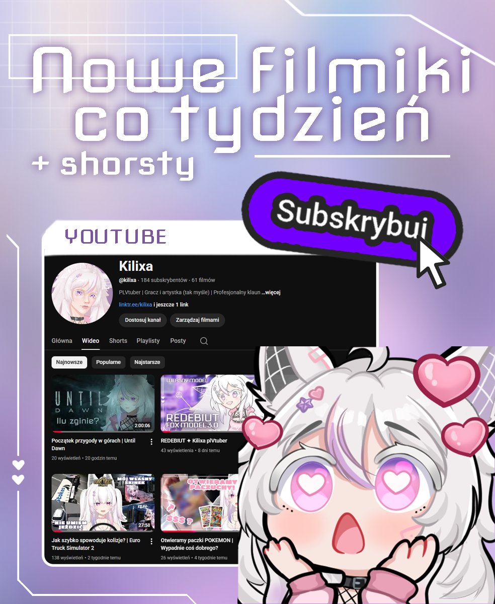 ˖⁺‧₊˚♡˚₊‧✩˖_Wbijaj na Youtuba_˖✩‧₊˚♡˚₊‧⁺˖

Może wiecie może nie, ale mam swój kanał na youtubie gdzie co tydzień wrzucam filmik od dłuższego czasu.

Będzie mi mega miło jeżeli zostawicie coś po sobie w formie subika czy lajka 🤍

▶️youtube.com/watch?v=uCJXNh…