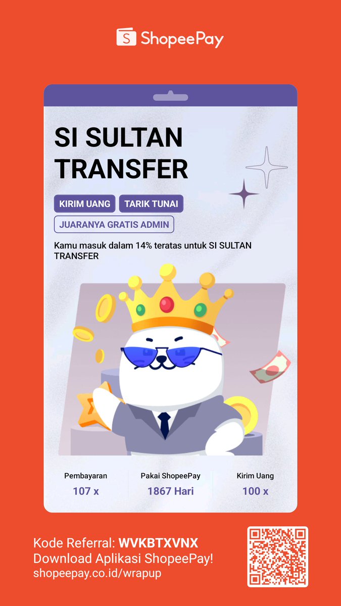 kmahvsy's tweet photo. Ayo cek karaktermu di ‘Kilas Balik ShopeePay 2025’, bisa dapat s/d Rp200.000 kalau bisa lengkapin semua karakternya lho!
https://t.co/bJWsTLQWXH

Bisa pakai kode referral aku WVKBTXVNX, pasti dapat Rp20.000!
#KilasBalikShopeepay2025 #AplikasiShopeepay #Shopeepay #DompetSerbaBisa https://t.co/eUyaZDNcA1