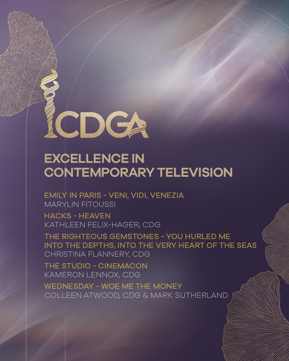 The 28th CDGA nominations have been announced! Congratulations to the costume designers nominated for Excellence in Contemporary Television.

#CDGA #CostumeDesignersGuild #CDG892 <a href="/CDGlocal892/">CDG Local 892</a>