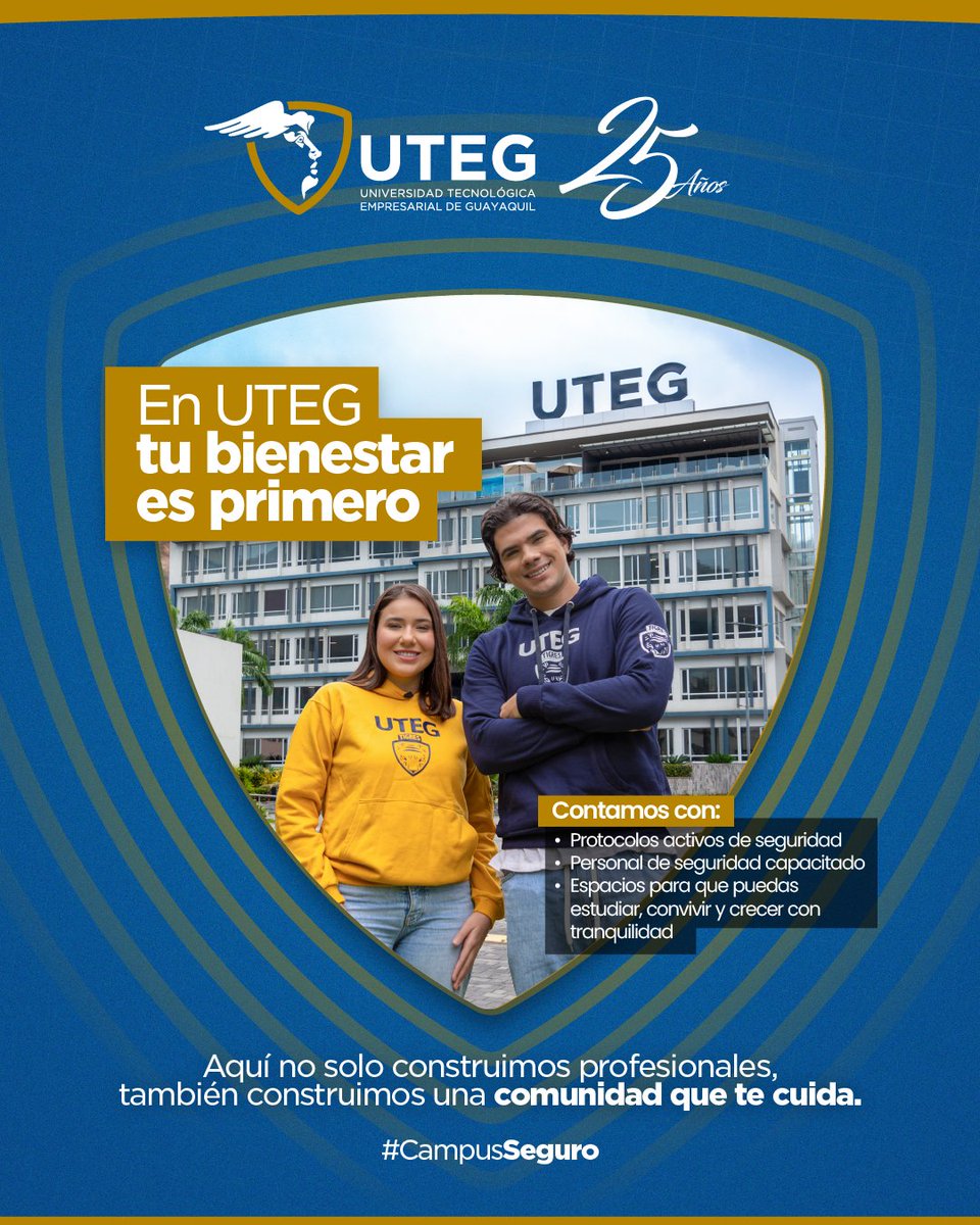 ¡En #UTEG tu bienestar es primero! 😎🫵🏽

Aquí no solo construimos profesionales, también construimos una comunidad que te cuida. 🛡️

#CampusSeguro 💪🏽🏫👮🏻‍♀️