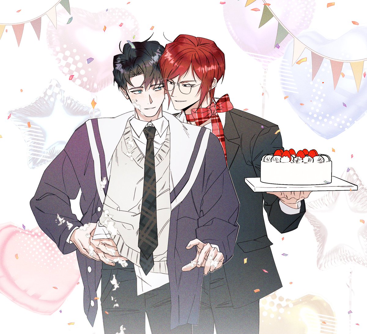 하루하랑 부장학주
생일 축하한다🎉

🎁배배가 그려줌