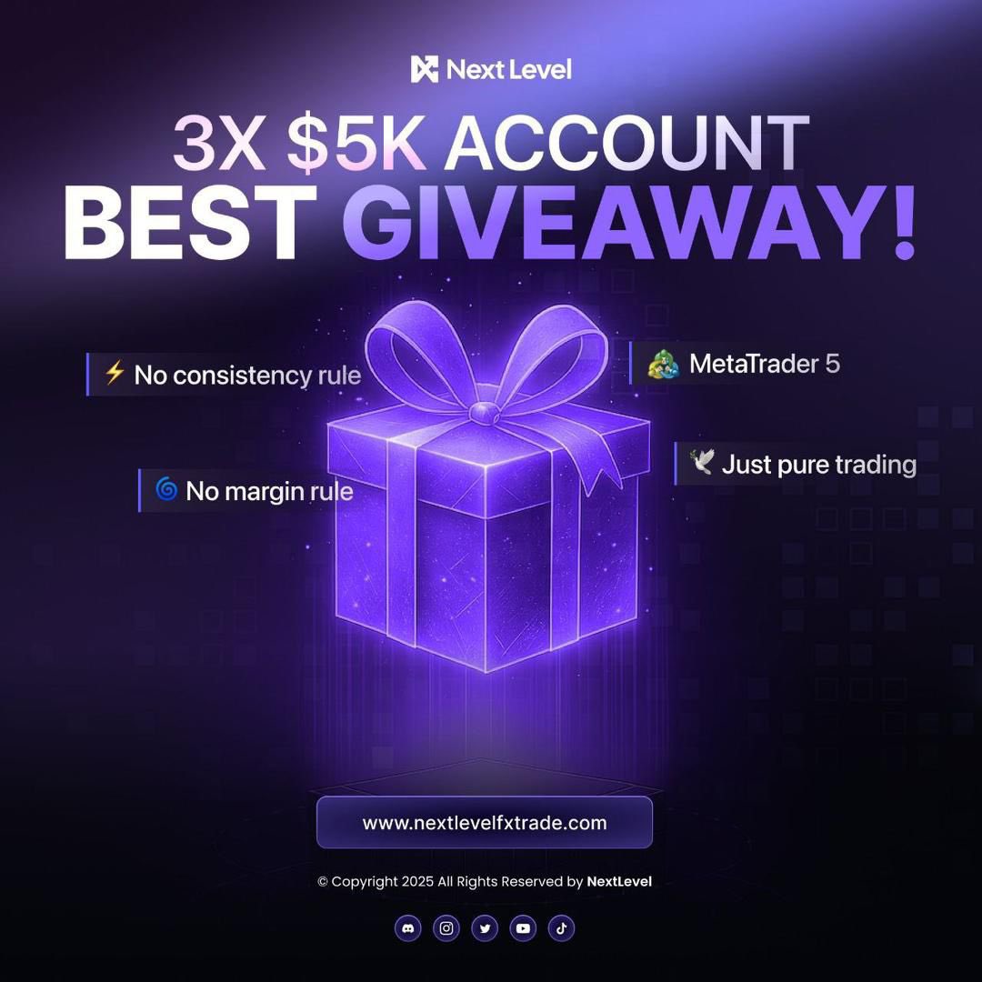 🚨 GIVEAWAY ALERT! 🚨
Prize: 3 x 5k Challenge Account
Here’s how to enter:
1️⃣ Follow
<a href="/next_level_prop/">Next Level FX Prop</a> |<a href="/Aeroonfx/">MIRNGA FX📊🛜</a> | <a href="/DraxonLT/">Draxon</a> <a href="/Prop_partner/">MámÄ's_Ɓọ́Ƴ📊</a> 

Like &amp; Retweet

Tag 2 traders

Also follow:
<a href="/FxPulseHQ/">Pip Hunter📈</a> | <a href="/MAbba_FX/">M Abba</a> <a href="/Marwan_fx01/">Marwan_fx 🛜</a>| <a href="/Range___Trader/">Karansifx</a>| <a href="/faridaharuna/">REEDAHFX 🛜</a> | <a href="/NufyFx/">Specter</a>
<a href="/Simple_BoyFx/">SIMPLE ~ BOY</a> |