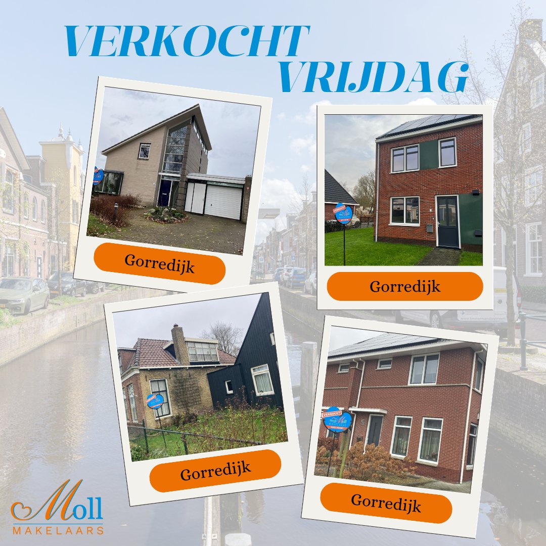 𝙑𝙚𝙧𝙠𝙤𝙘𝙝𝙩 𝙑𝙧𝙞𝙟𝙙𝙖𝙜 🏡

Deze week hebben we vier woningen voor verkocht vrijdag en ook nog alle vier woningen in het hart van ons werkgebied, Gorredijk! ❤️

Kopers en verkopers gefeliciteerd! 🎉🏡