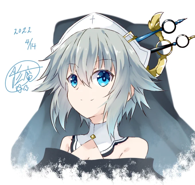 デアラ過去絵 ①②2022年に描いた二亜・六喰 ③④2025年に描いた二亜(ロン毛)・六喰
