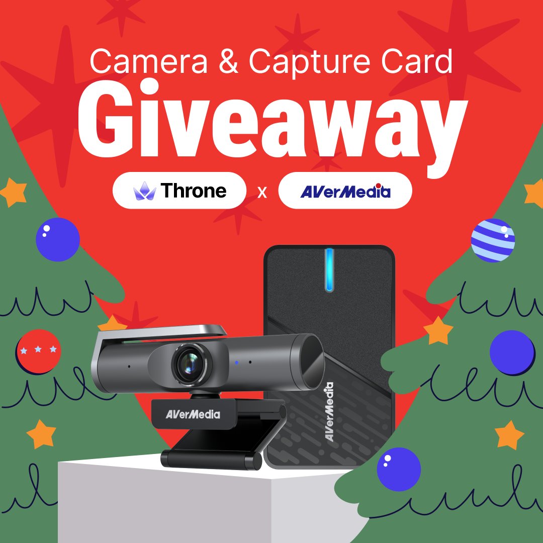 official_throne's tweet image. 🎉Throne x AverMedia Giveaway

❄️We're gifting an AverMedia capture card and camera to one lucky winner! 

To Enter:
Drop Your Throne Link 
Follow @avermedia + RT

⌛You have 72hours