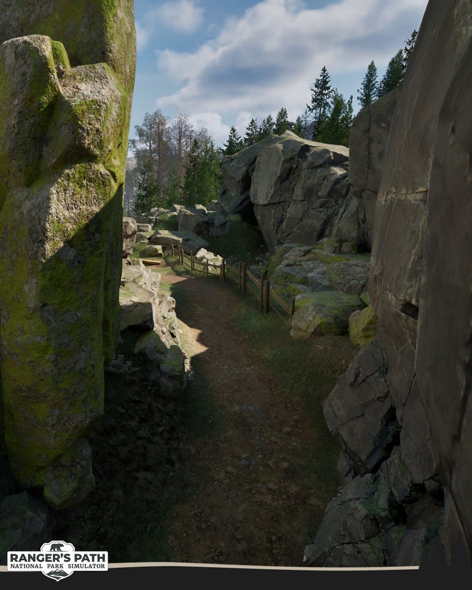 Extensive and herculean rock formations can be found all over Faremont National Park – hiking through them is just amazing! 🪨  Ranger’s Path: National Park Simulator is launching soon in Early Access.

Get your ticket now:
💌  wonderl.ink/@rangerspath