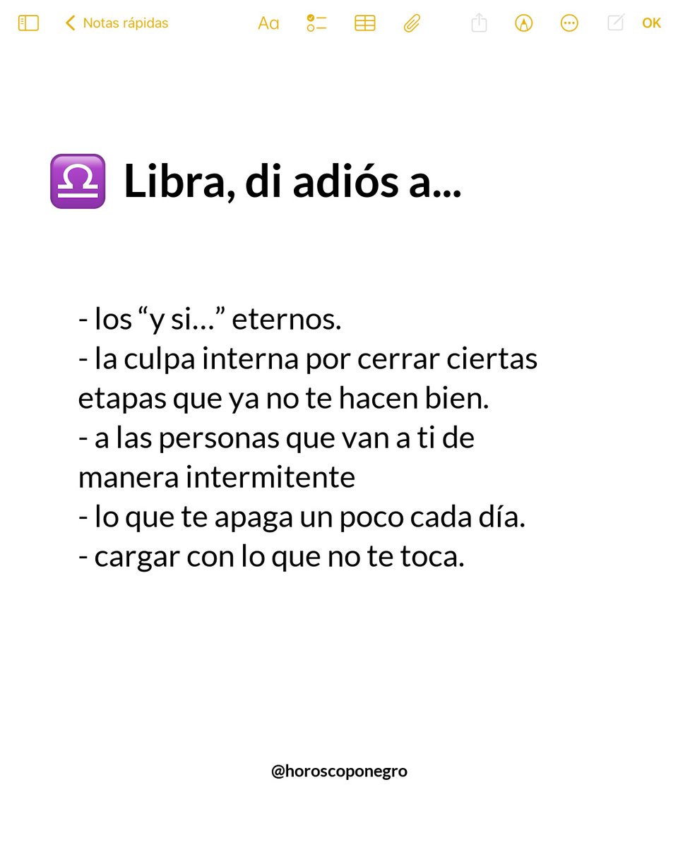 Deja una última cosa a la que decir adiós para siempre, Libra ✨🖤
