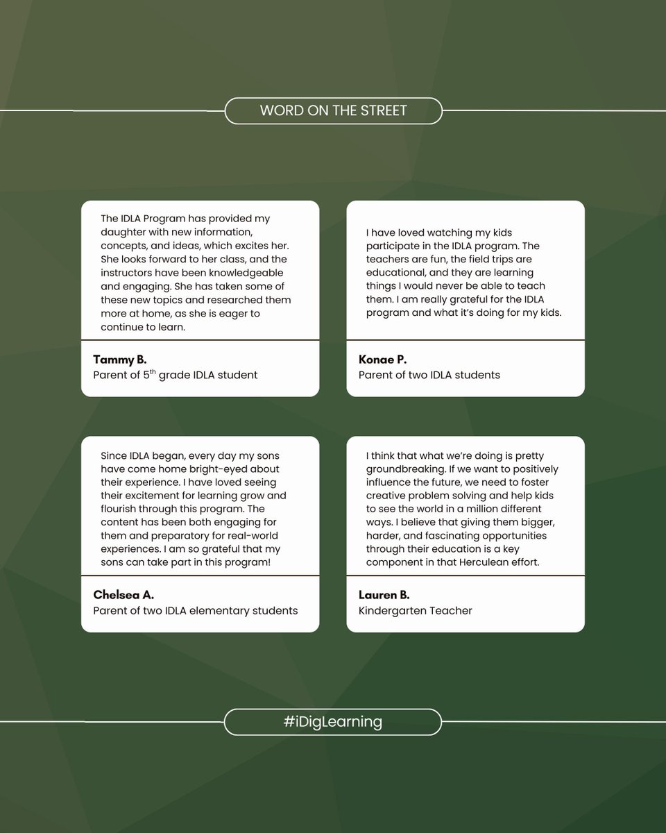 When rural schools and IDLA partner, incredible things happen. Through Launchpad and Math Level Up, students are diving into enrichment experiences that spark curiosity and stretch their thinking in new ways. But don’t take our word for it, see what parents are saying. 
#IDLA