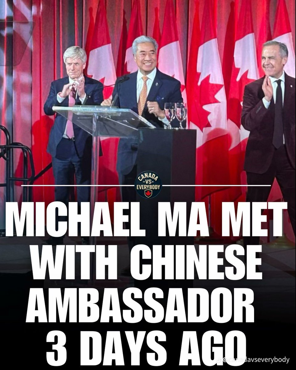 Michael Ma met with Chinese Ambassador 3 days ago....Once again Chinese interference and Liberal corruption.