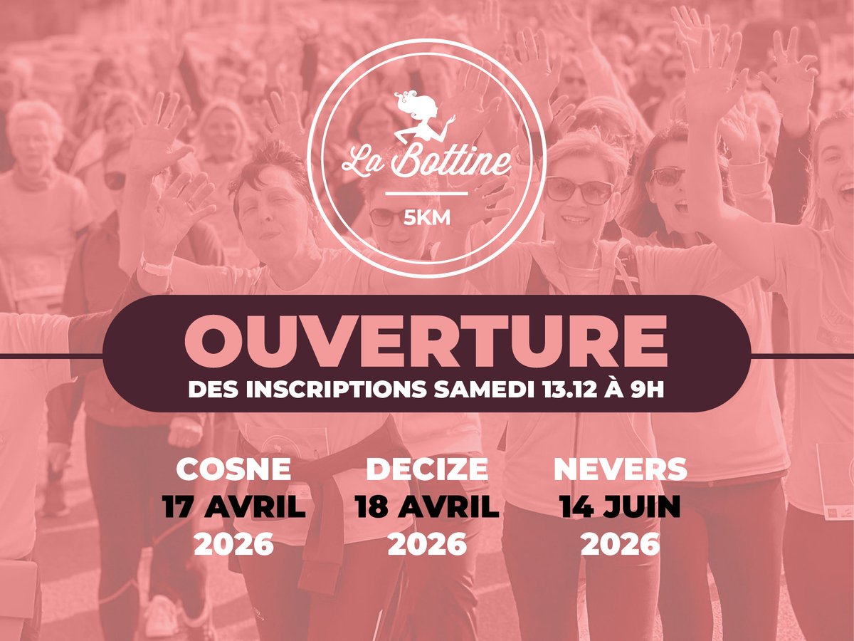 Édition 2026 !
Ouverture des inscriptions demain à 09h00 !
La Bottine 5km ⤵️

labottinepower.com