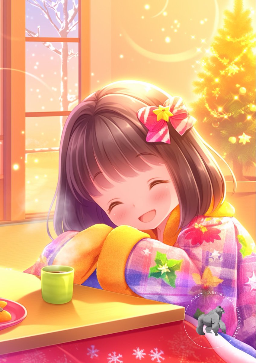 こたつみかん✩✩✩ AIらぶりーXmas こたつにみかんはセットですね🤭