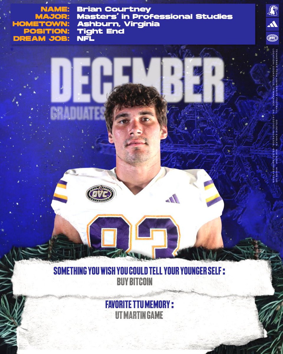 Celebrating the journey. Honoring the grind.

Congrats to December graduate Brian Courtney!🎓💜🦅

#AimHigh | #WingsUp