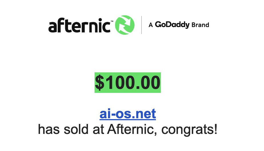 ai-os .net
has sold $100 at @Afternic!

#domain