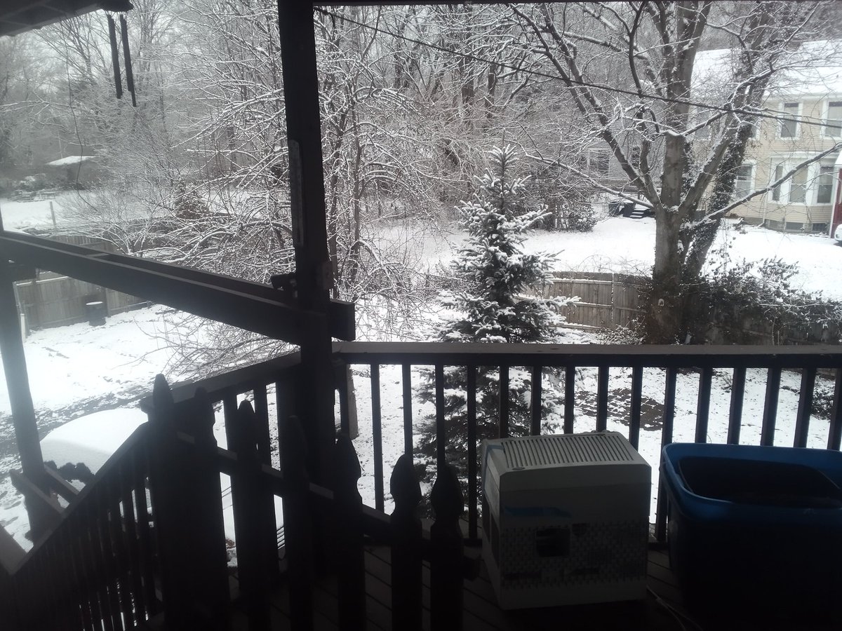 The winter wonderland we woke up to today. More tomorrow.