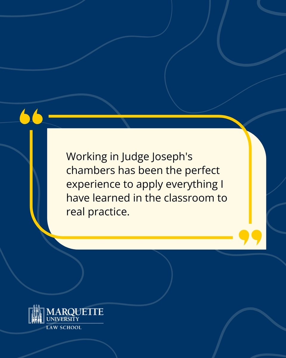 Marissa Cooper's, 2L, experience as an intern at the U.S. District Court (Milwaukee Chambers) has reinforced her learning as a law student and allowed her to apply what she's learned in the classroom to real life!