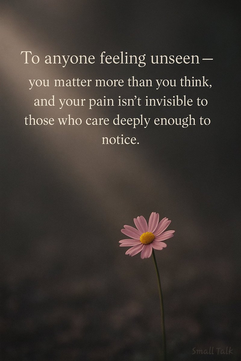 If you’re feeling unseen right now - this is for you.
Your pain is real, and it matters more than you think.