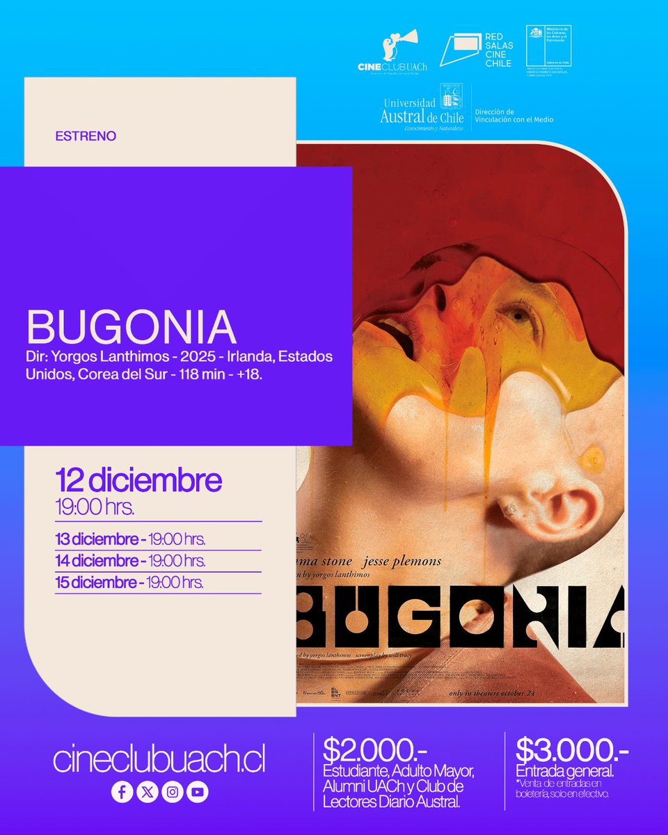 “Bugonia” y “El cuadro robado” son los últimos estrenos del año en el Cine Club. - mailchi.mp/46f01e4db3f2/b…