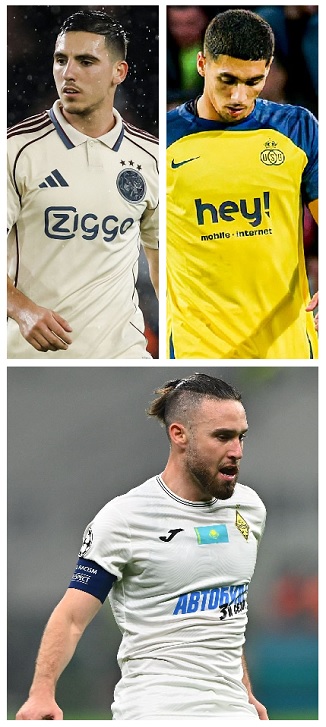 Soccer_Stats's tweet photo. The 3 Israelis ๐ฎ๐ฑ with 2025-26 UEFA Champions League Goals:
Oscar Gloukh (2 ๐ณ๐ฑ Ajax)
Anan Khalaily (2 ๐ง๐ช Union Saint-Gilloise)
Ofri Arad (๐ฐ๐ฟ Kairat Almaty)
#UCL #Israel #SkyblueandWhites #ChosenTeam
https://t.co/B9em8hozGu https://t.co/VQ3LO0cQCr