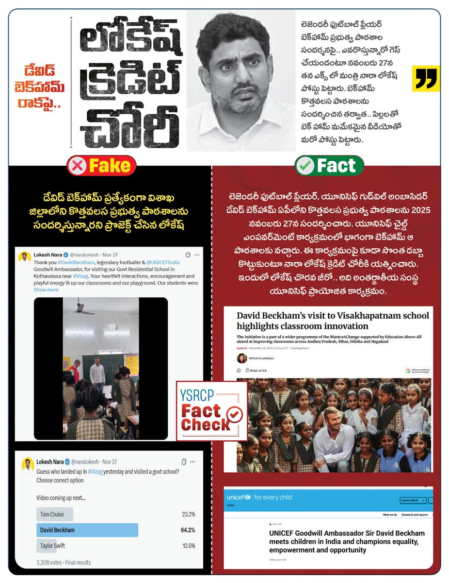 YSRCPFactCheck's tweet image. 🚨 YSRCP FactCheck Alert

@naralokesh caught stealing credit again.

Here’s the verified evidence.

#YSRCPFactCheck 
#CreditChorLokesh