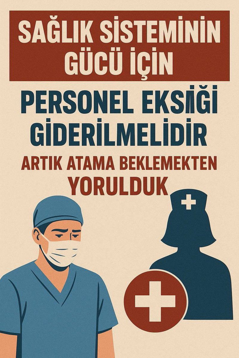 Atama bekleyen milyonlarca genç sağlıkçının sesi artık duyulmalıdır ..!!
Sahada gözle görülür şekilde sağlıkçı eksiği var..!!
Eksil yetersiz istihdamla bu açık kapanmayacaktır EN GÜÇLÜ BİÇİMDE EN AZ 30 BİN SAĞLIKÇI ALIMI YAPILMALIDIR ‼️

 <a href="/RTErdogan/">Recep Tayyip Erdoğan</a> 
 <a href="/dbdevletbahceli/">Devlet Bahçeli</a>