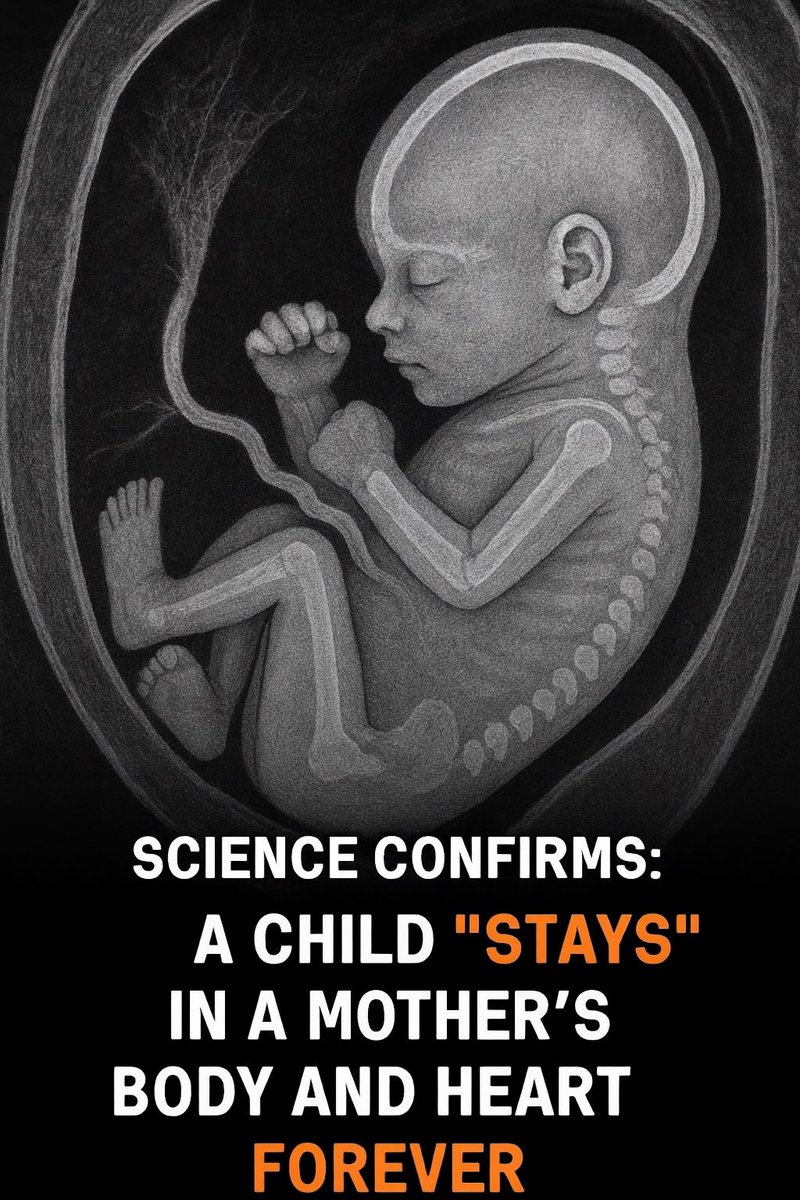 sciencegirl's tweet photo. During pregnancy, a small number of fetal cells naturally cross the placenta and enter the mother’s bloodstream. This process, known as fetal microchimerism, means that tiny clusters of the child’s cells can take up residence in the mother’s body and remain there for decades after birth. What makes this phenomenon remarkable is that many of these fetal cells behave like stem cells. They are able to migrate through the body, settle in different tissues, and—in some cases—respond to injury.

Research over the past two decades has found fetal cells embedded in healing heart tissue, in regenerating skin, in the liver after injury, and in other organs where repair is taking place. Some of these cells appear capable of transforming into the types of cells needed for healing, such as heart muscle cells, liver cells, or immune cells. Others may contribute indirectly, by releasing molecules that support tissue repair and reduce inflammation.

 Their influence isn’t always fully predictable, yet their presence in healing tissues is consistently observed.
