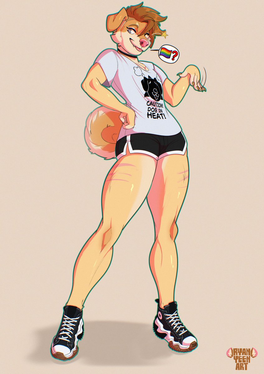 My part of an art trade with <a href="/heresvix/">🌜heresvix🌛</a> of his good dogboy, Ginger~