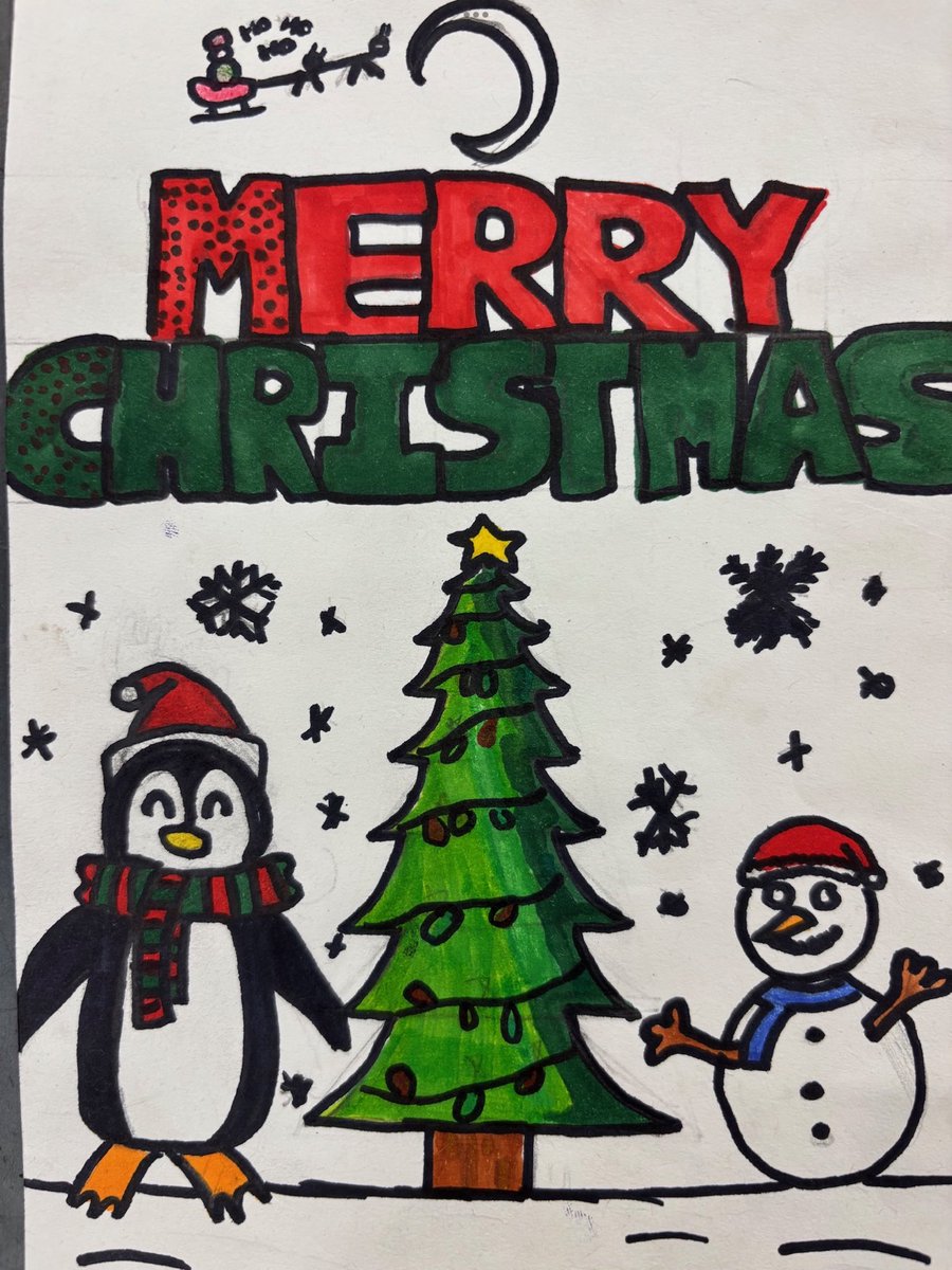 Two fabulous entries for our school Christmas card design!

<a href="/IbstockSchool/">Ibstock School</a> 

#art #christmascard #christmas #artinschools