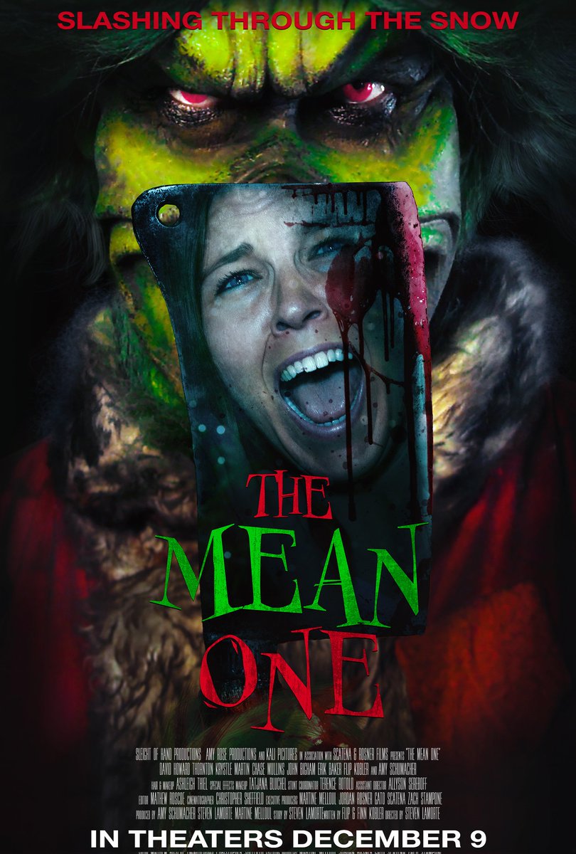 bigantdoesstuff's tweet photo. Day 12, holiday horror. The mean one, an unauthorized Christmas slasher parody film released in 2022. It stars David Howard Thornton, known for his role as Art the Clown in the Terrifier franchise, as the titular character.#themeanone #davidhowardthornton #holidayhorror https://t.co/oZkq0xxq69