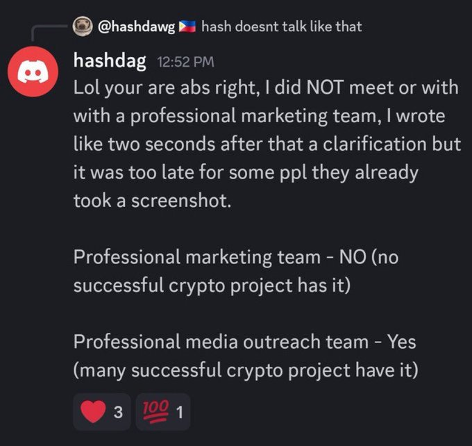 🚨<a href="/hashdag/">Yonatan Sompolinsky</a> just provided a bit of clarification for the $KAS marketing team post!🚨

Kaspa is looking to set up a media outreach team, not a marketing team. 

What is the difference?

Marketing - for driving promotion and growth
Media outreach - for communication. To make sure