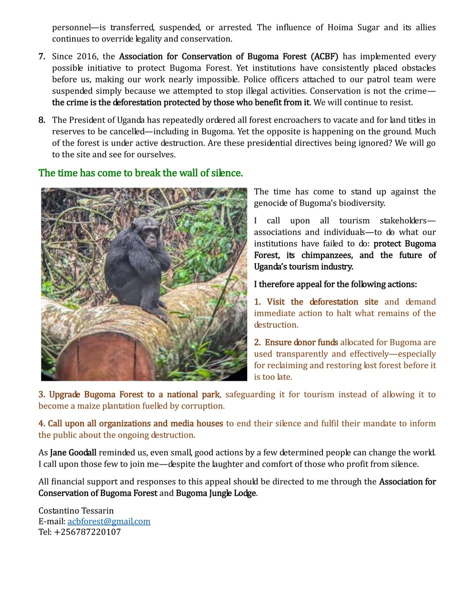 Association for Conservation of Bugoma Forest tweet media