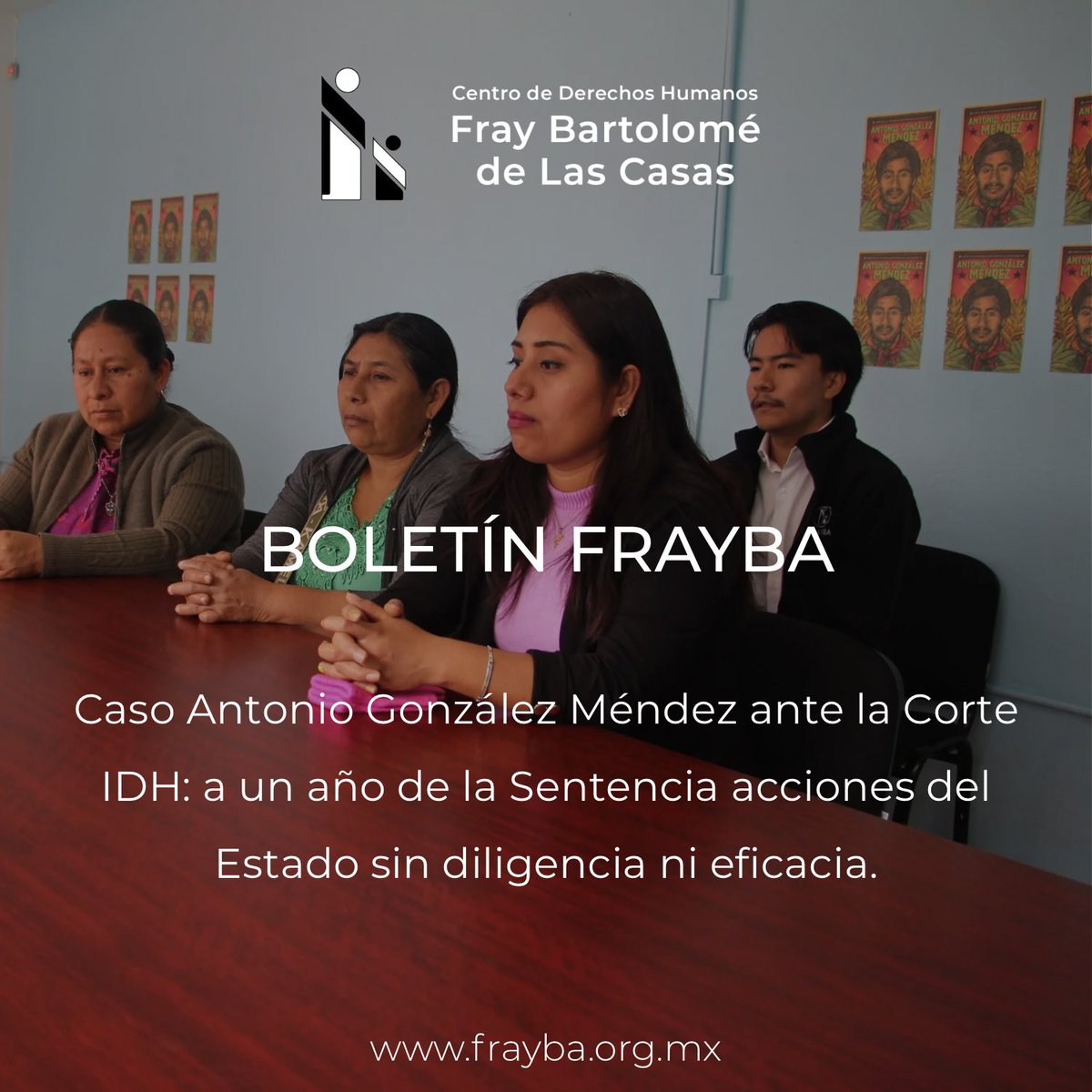 𝐁𝐨𝐥𝐞𝐭𝐢́𝐧 𝐅𝐫𝐚𝐲𝐛𝐚

Caso Antonio González Méndez ante la Corte IDH: a un año de la Sentencia acciones del Estado sin diligencia ni eficacia

🔗 Acá lo puedes leer completo ➡️ frayba.org.mx/caso-antonio-g…