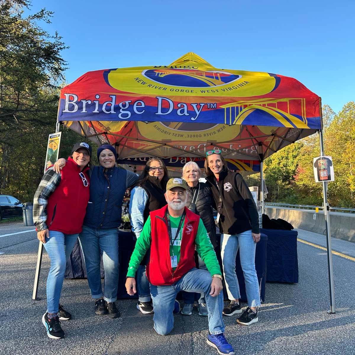 Santa Claus and his elves.  Volunteers make Bridge Day happen.  Thank you to our dedicated group of helpers.